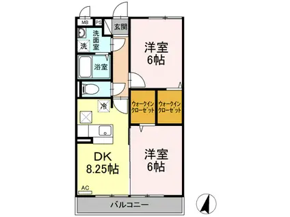 コンフォール瑞江Ⅴ・Ⅵ Ⅵ(1K/3階)の間取り写真
