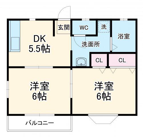 エスタシオンコート(1LDK/1階)の間取り写真