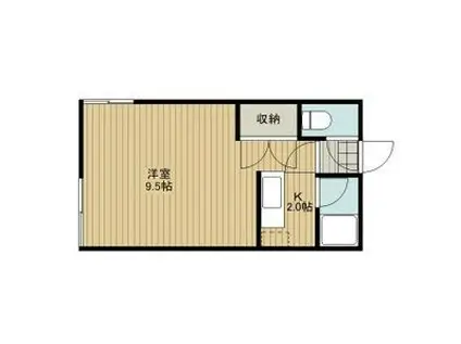 CASA CUBO(1K/2階)の間取り写真