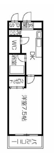 チェリーハイツ(1K/3階)の間取り写真