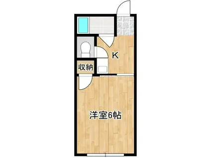 アーバンスタイル山城(1K/3階)の間取り写真