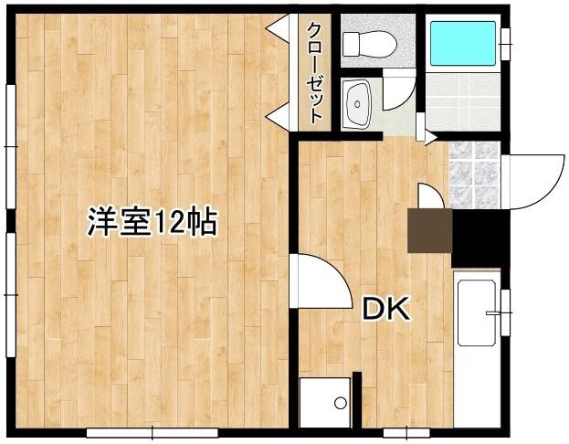 第1コーポ武田(1DK/1階)の間取り写真