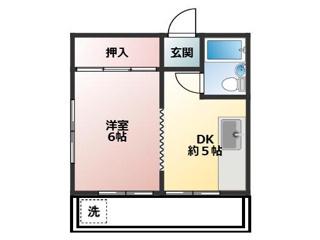 ハイツパーソン(1DK/3階)の間取り写真