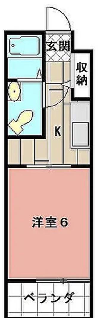パレス上石田(1K/2階)の間取り写真