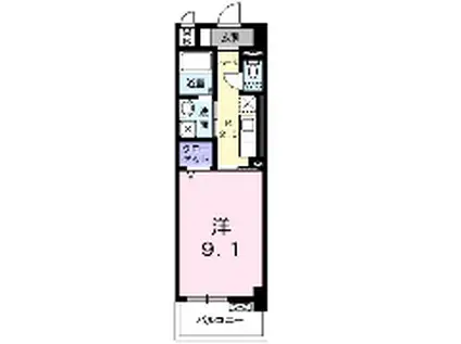 ヴィダ・アルボレス(1K/1階)の間取り写真