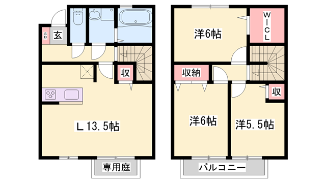 グランドソレーユ(3LDK/2階)の間取り写真