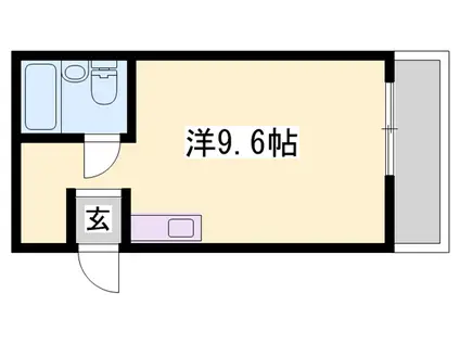 マイコーポ白国(ワンルーム/2階)の間取り写真