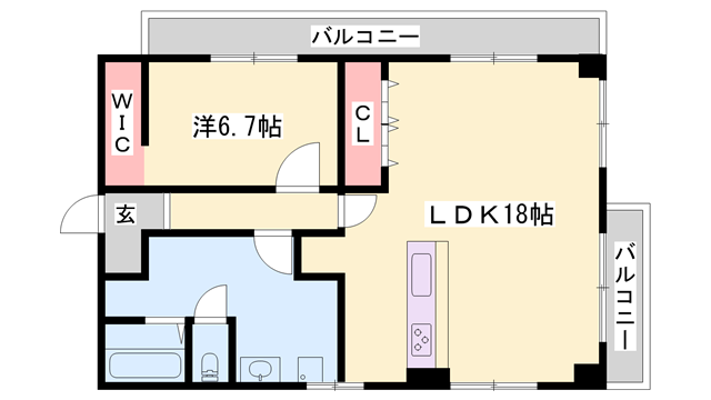 コーポラスエル(1LDK/3階)の間取り写真