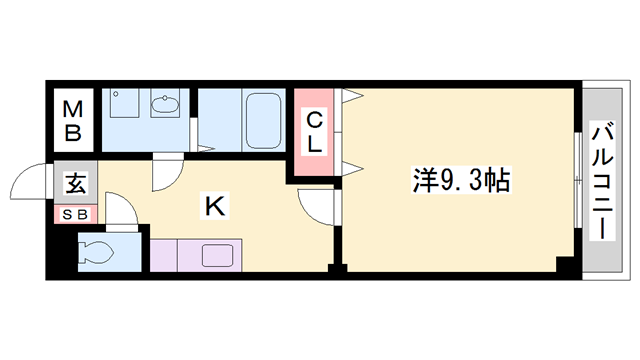 サクセスON(1K/1階)の間取り写真