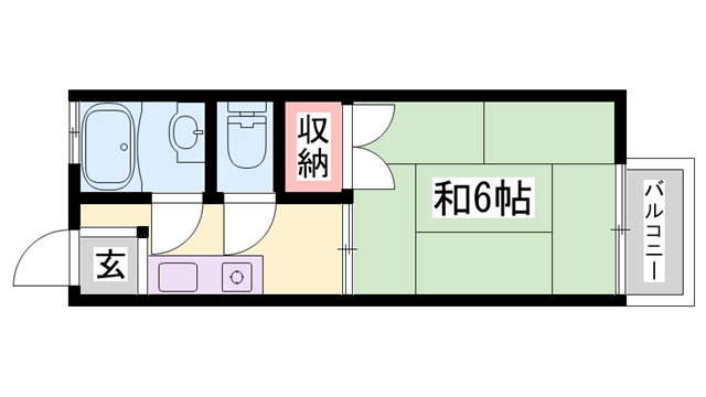 シチズンシティーハイツ(1K/2階)の間取り写真