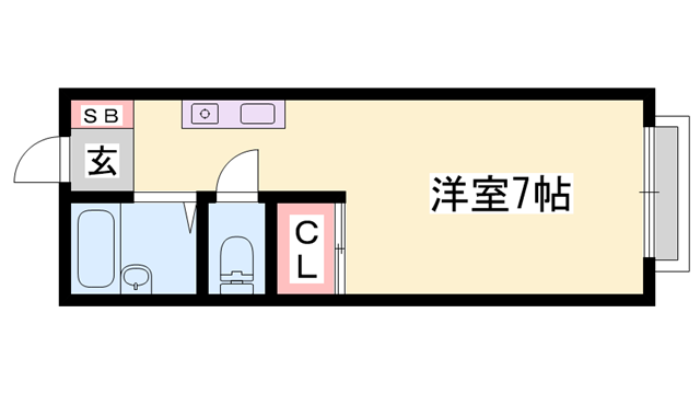 ステラ白浜(1K/1階)の間取り写真