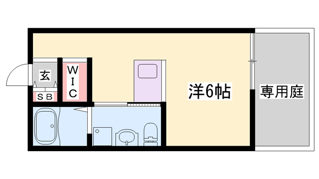 ファレ安田(1K/1階)の間取り写真