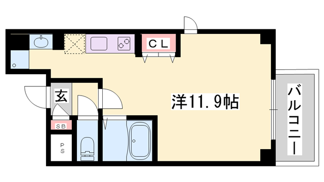 MAISON ASAHI(ワンルーム/3階)の間取り写真