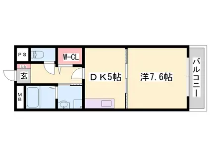 STARCOURT飯田(1DK/3階)の間取り写真