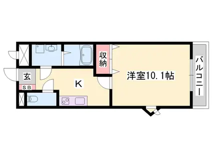 EL-NIDO NODA(1K/3階)の間取り写真