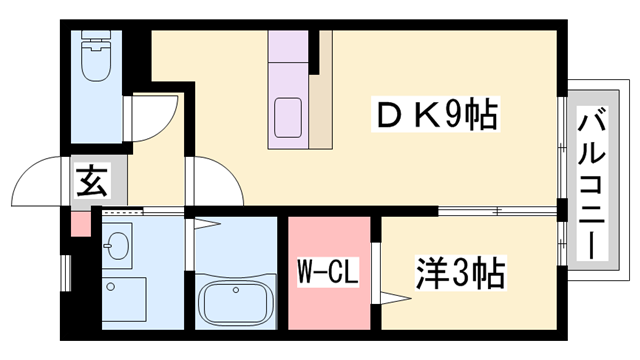 ビッグ・バイト(1DK/1階)の間取り写真