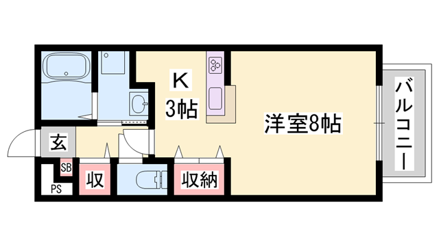 エミネンス堂本(1K/1階)の間取り写真