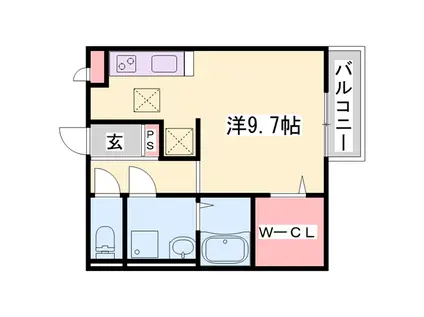 WIT PALACE(ワンルーム/2階)の間取り写真