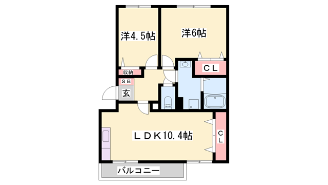 ヒューマンプレイス(2LDK/3階)の間取り写真
