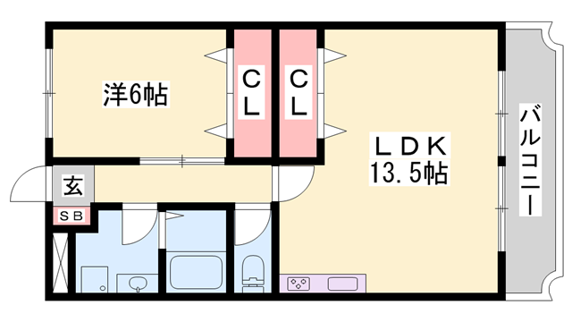 アドニス(1LDK/3階)の間取り写真
