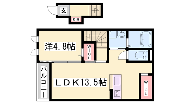 アイトピア(1LDK/2階)の間取り写真