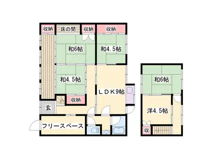 山陽電気鉄道本線 手柄駅 徒歩17分 2階建 築54年(5LDK)の間取り写真