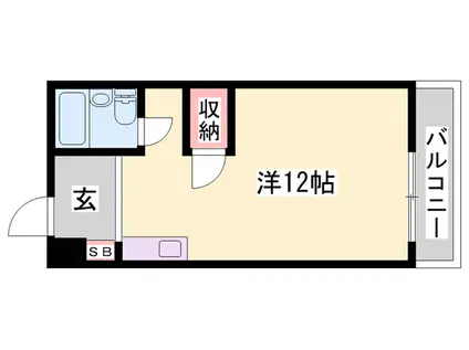 ドミトリーⅢ(ワンルーム/2階)の間取り写真