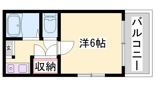 Mハイツ(1K/1階)の間取り写真