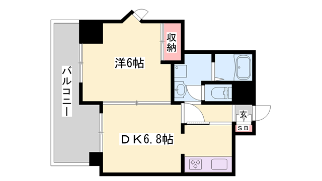 クリーンピア南大路時計台(1LDK/3階)の間取り写真