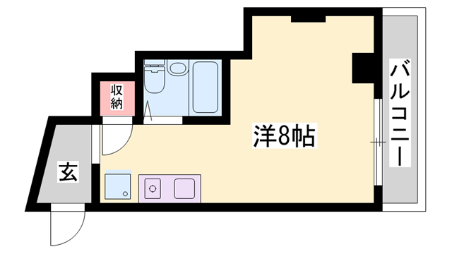 第15サンライズイトウ(1K/2階)の間取り写真