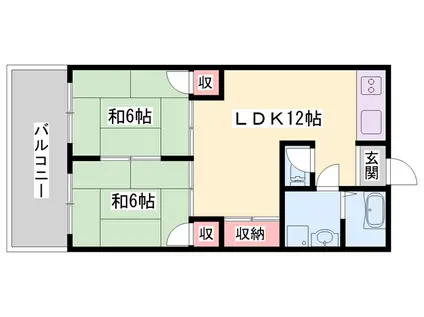 ナルセハイツ(2LDK/3階)の間取り写真