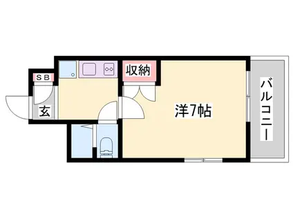 プレアール姫路龍野町(1K/6階)の間取り写真