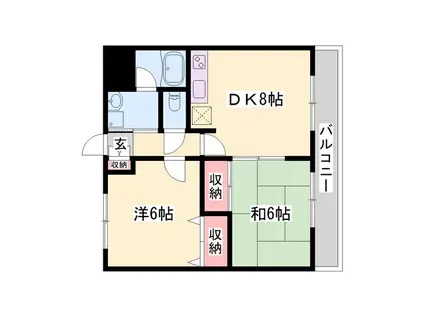 下野田マンションISSEI(2LDK/3階)の間取り写真