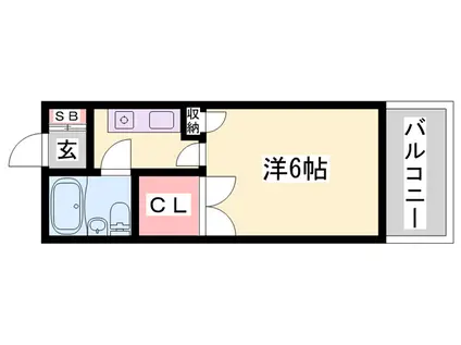 コーポ明日香(1K/2階)の間取り写真