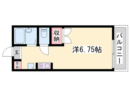 ハミング玉手(ワンルーム/2階)の間取り写真