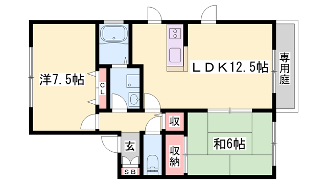 アドホックディアス(2LDK/2階)の間取り写真