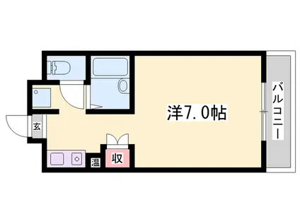 ライフタウン2(ワンルーム/5階)の間取り写真