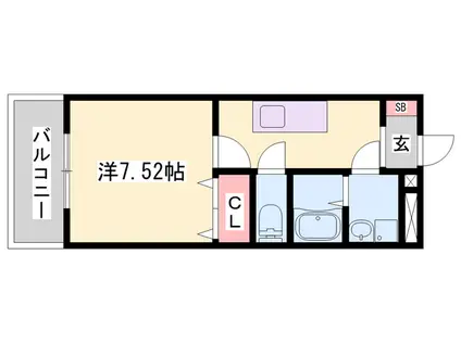 エクセル姫路(1K/5階)の間取り写真