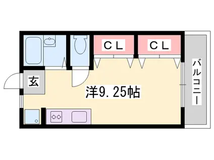 サンライフ21 A棟(ワンルーム/1階)の間取り写真