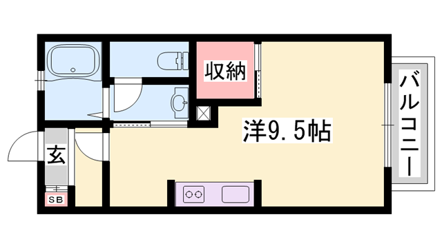 シャーメゾンM(ワンルーム/2階)の間取り写真