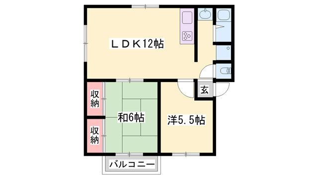 ラ・フォーレ・ヒロⅡ(2LDK/2階)の間取り写真