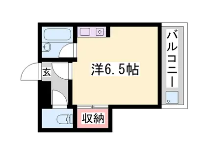 エクセルハイツ(ワンルーム/1階)の間取り写真