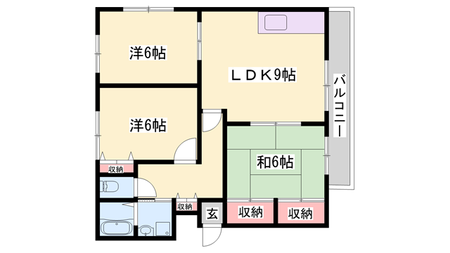ラ・フォーレ加古川(3LDK/2階)の間取り写真