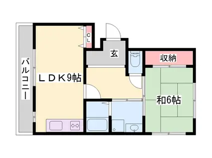 クレールコート(1LDK/2階)の間取り写真