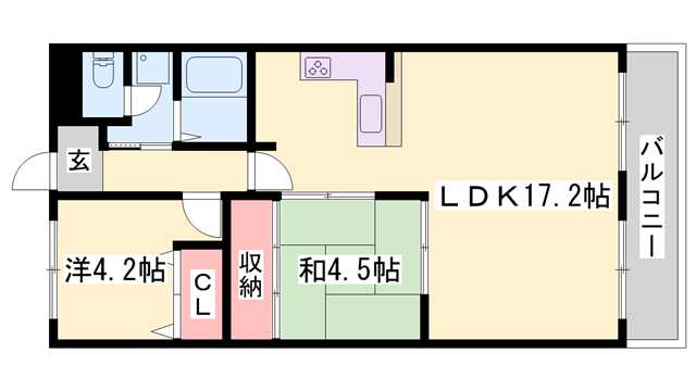アクティブライフ(2LDK/3階)の間取り写真