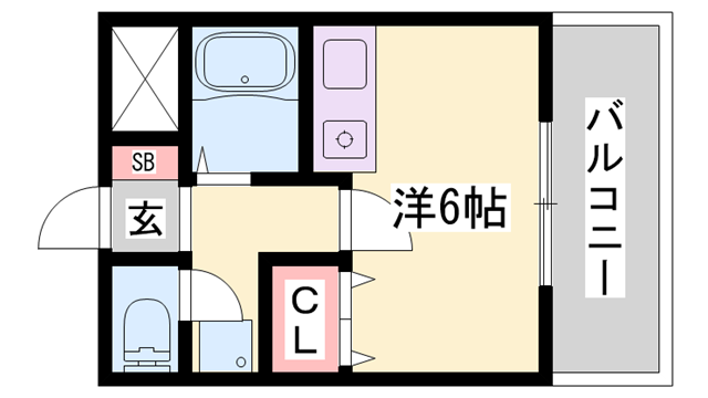アヴァンセ(ワンルーム/2階)の間取り写真
