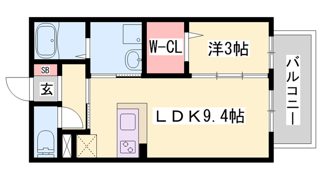 キラーナコート(1LDK/2階)の間取り写真
