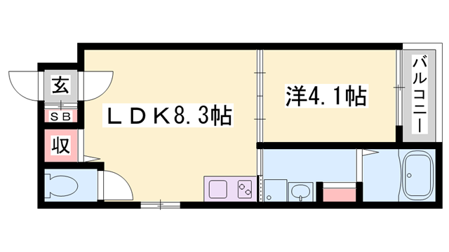 F ASECIA ILIA(1LDK/3階)の間取り写真