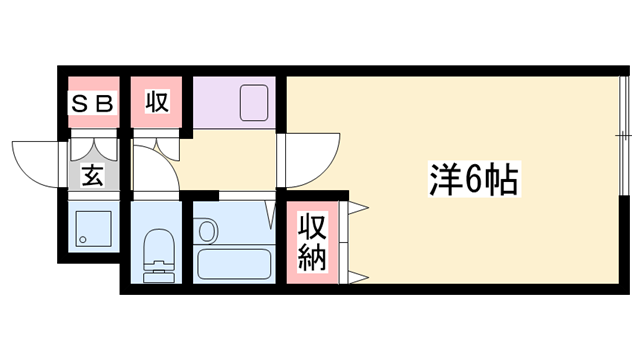 リッチハーベスト 南棟(1K/1階)の間取り写真