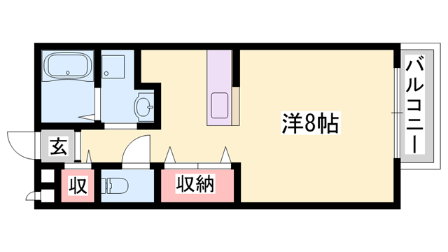プレミールえびす(ワンルーム/2階)の間取り写真